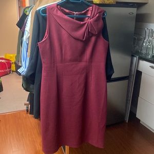 Classic burgundy wool dress